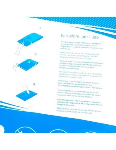 Dealo Custodia Sottovuoto Indumenti 80x130cm - Con Valvola Per Aspirazione